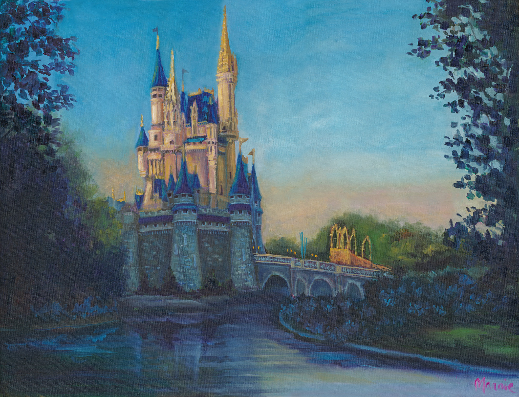 Disney Castle Romantic Date Paint by Numbers